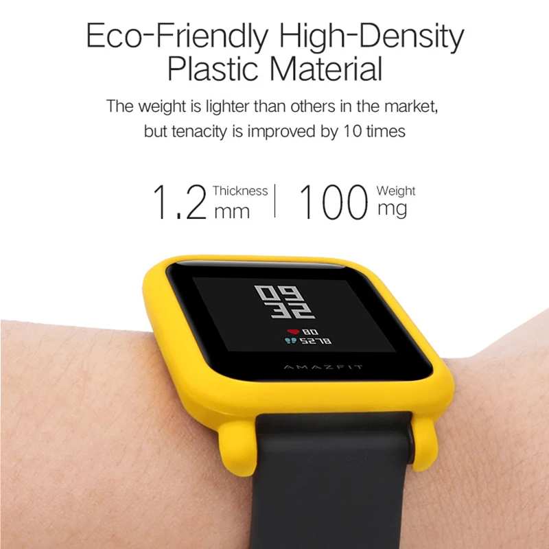 Amazfit Bip чехол PC защитный для Xiaomi Huami Бампер корпус легкие Смарт часы аксессуары