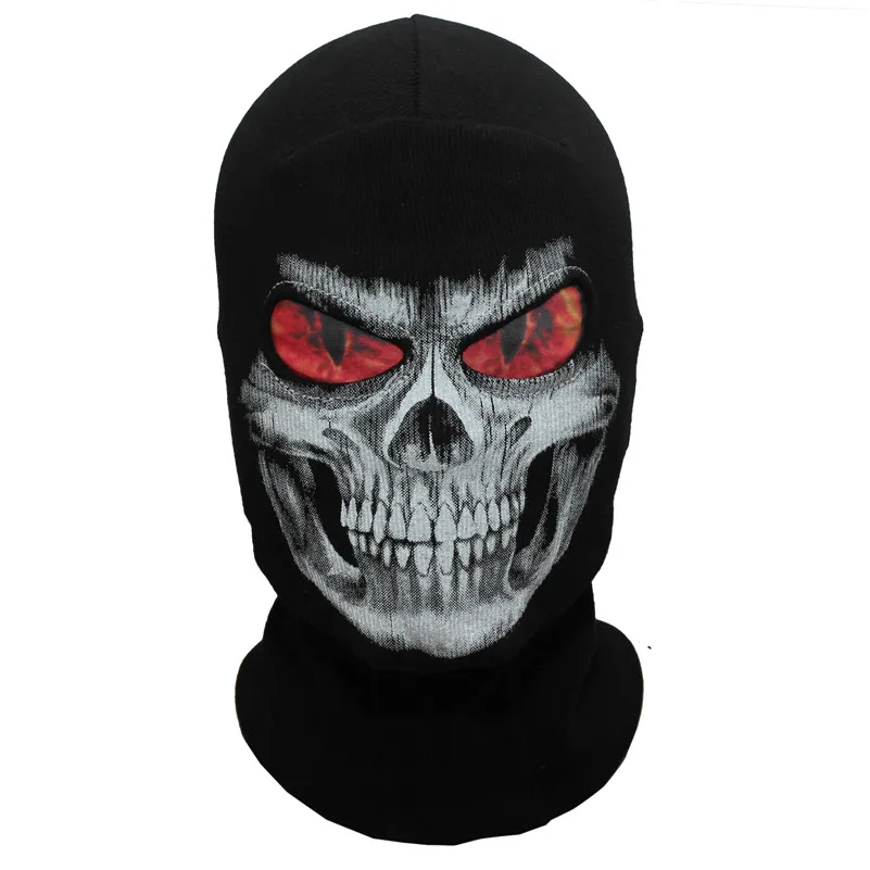 Красное пламя глаза Grim Reaper маска скелет череп смерть Балаклава Призрак Пейнтбол