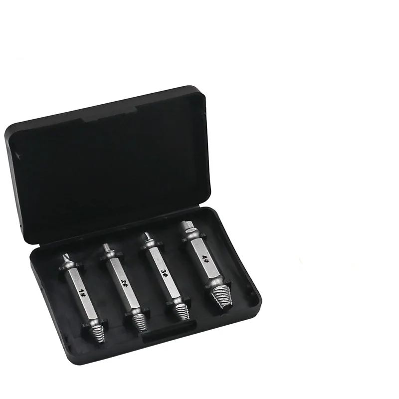 4pcs box 4 шт./компл. HSS 4341 Двусторонняя поврежденный Винт экстрактор сверла выталкивающий болт серьги-гвоздики из быстрорежущей инструментальной стали для обработки металла поврежденный Винт экстрактор - Цвет: 4pcs box