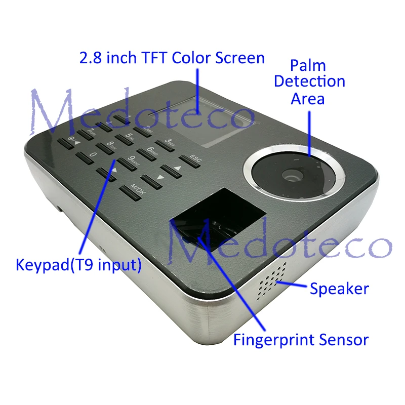 WIFI Biometric Palm Time Attendance BioID Fingerprint Recording Rfid Card Electronic Machine | Безопасность и защита