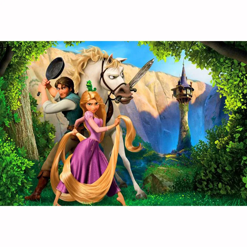 Алмазная 5D картина сражение принцессы и принца с полными квадратными/круглыми