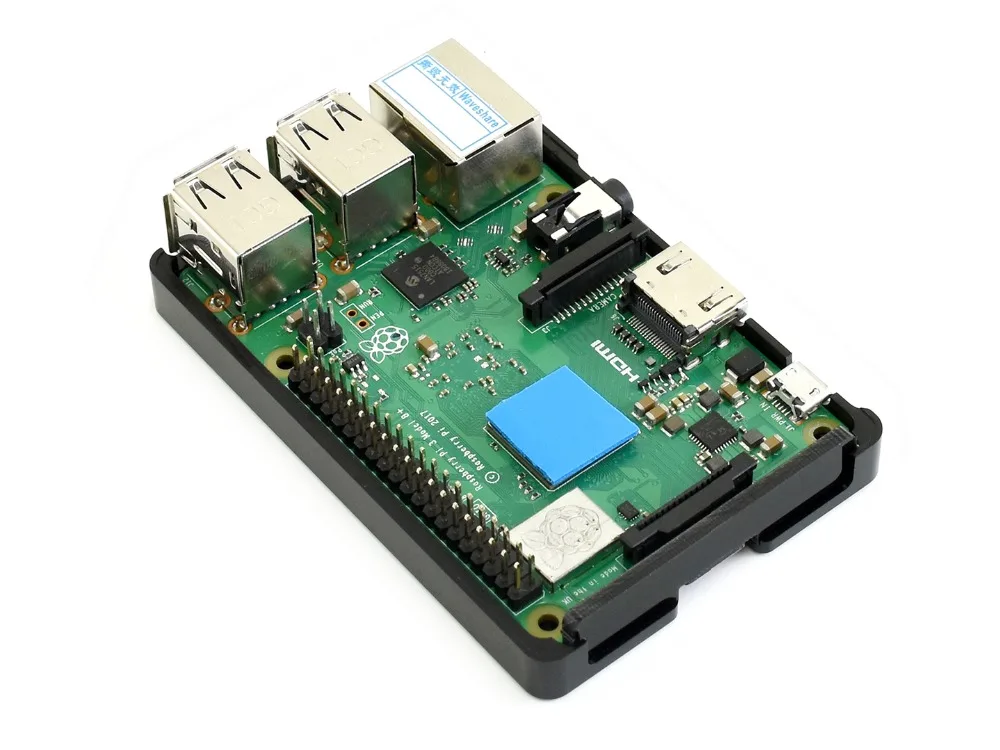 Официальный Raspberry Pi черный корпус из алюминиевого сплава для Модель B +/2 B/3 + ЧПУ