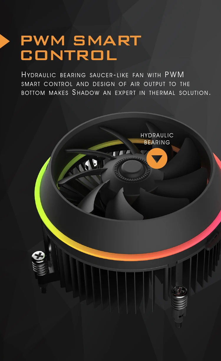 Aigo Shadow cpu RGB радиатор охлаждения кулер 100 мм 4Pin светодиодный RGB вентилятор Радиатор главный радиатор процессор кулер PC cpu вентилятор алюминий