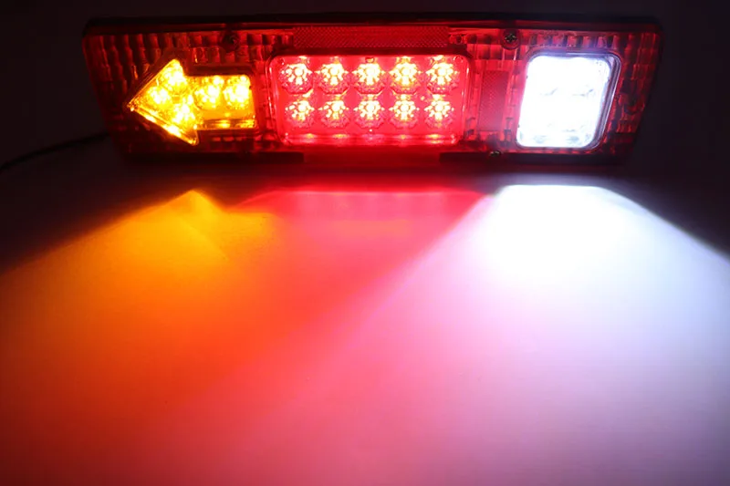 Светодиодный задний фонарь для грузовика прицепа стоп сигнал 2 шт. 24 В красный
