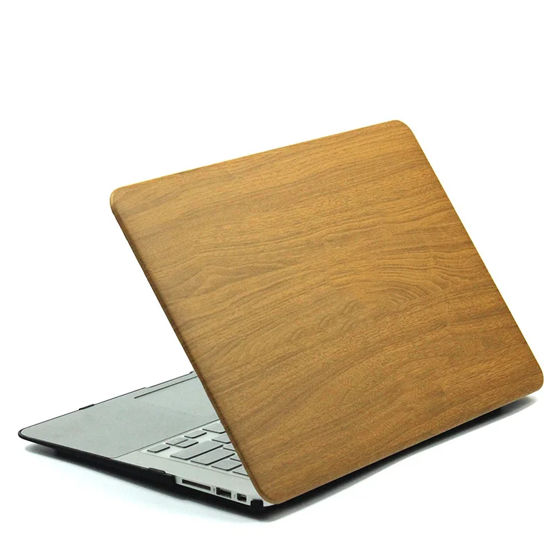 SYSTIMO Новый чехол из искусственной кожи с деревянным лицевым покрытием для Macbook Pro