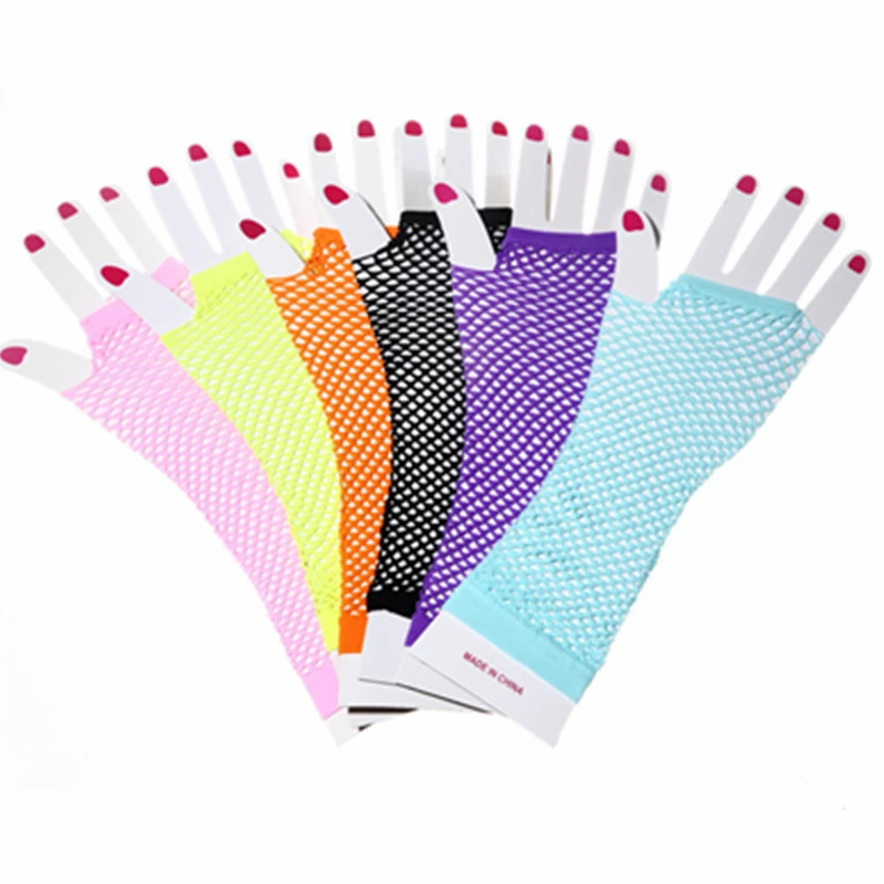 Без пальцев в сетку перчатки для ночного клуба или аксессуар джазовых танцев