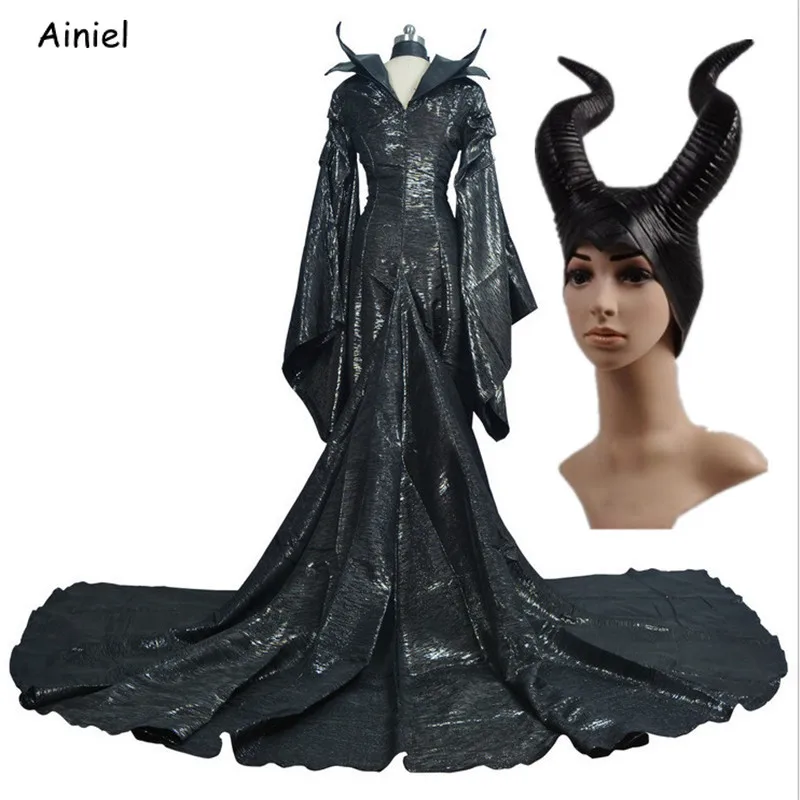 Высокое Качество Индивидуальный заказ темно ведьма Maleficent Horns головные уборы