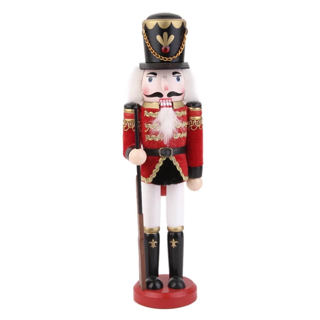 Vintage Wooden Solider Guard Soldier With Nut Craker Gift Toy 30cm | Дом и сад