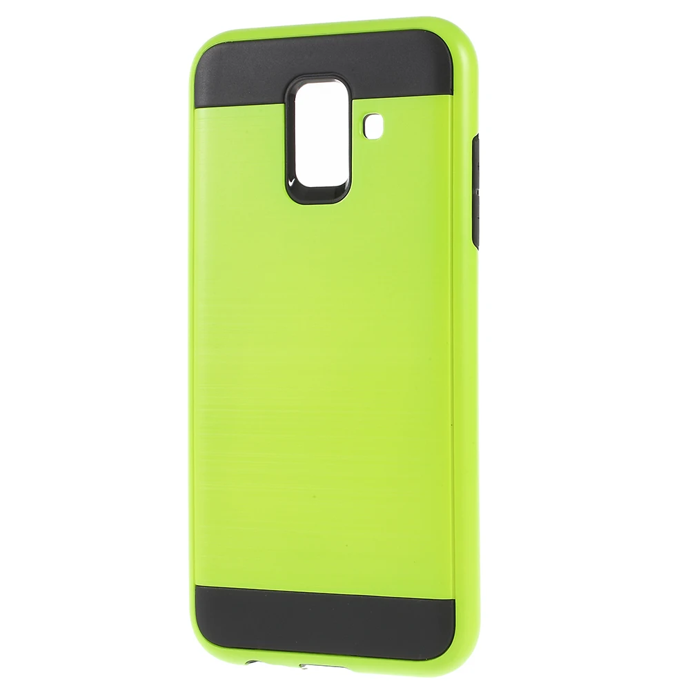 Dulcii Brushed PC + TPU Hybrid Case Accessory for Samsung Galaxy A6 (2018) - Green |