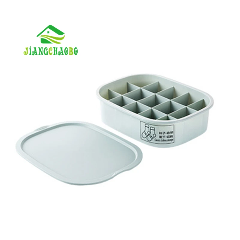 15 Grid Blue JiangChaoBo Sub-Box Нижнее белье Ящики для хранения нижнего белья носки для хранения решетки домашний пластиковый бюстгальтер нижнее белье коробка для отделки - Цвет: 15 Grid Blue