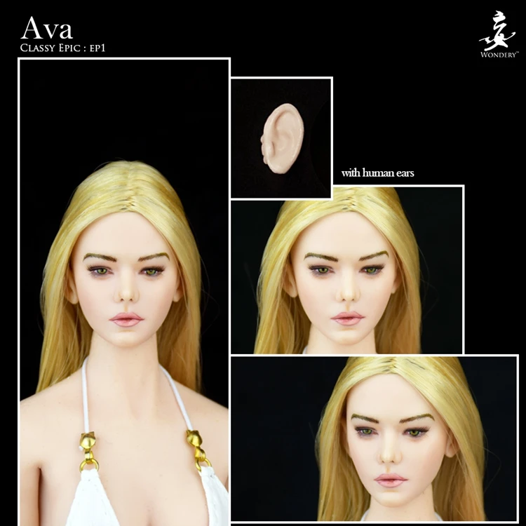 WONDERY 1/6 Ep01/Ep02 Daeris эва Эльф Девушка глава лепить съемный уши for1:6 женской фигуры