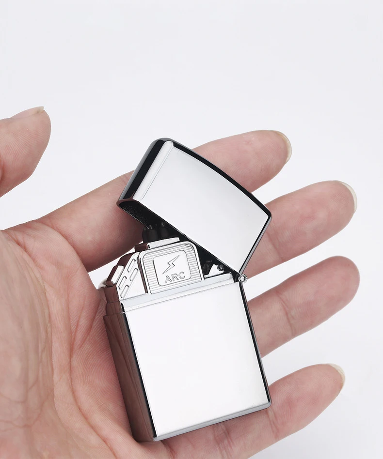Плазменная Зажигалка USB с двойной дугой, электрическая зажигалка из цинкового сплава с гравировкой логотипа