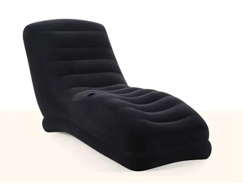 Черный Intex Mega Lounge кресло контурное расслабляющее Надувное флокированное кресло-диван со встроенным подстаканником для взрослых