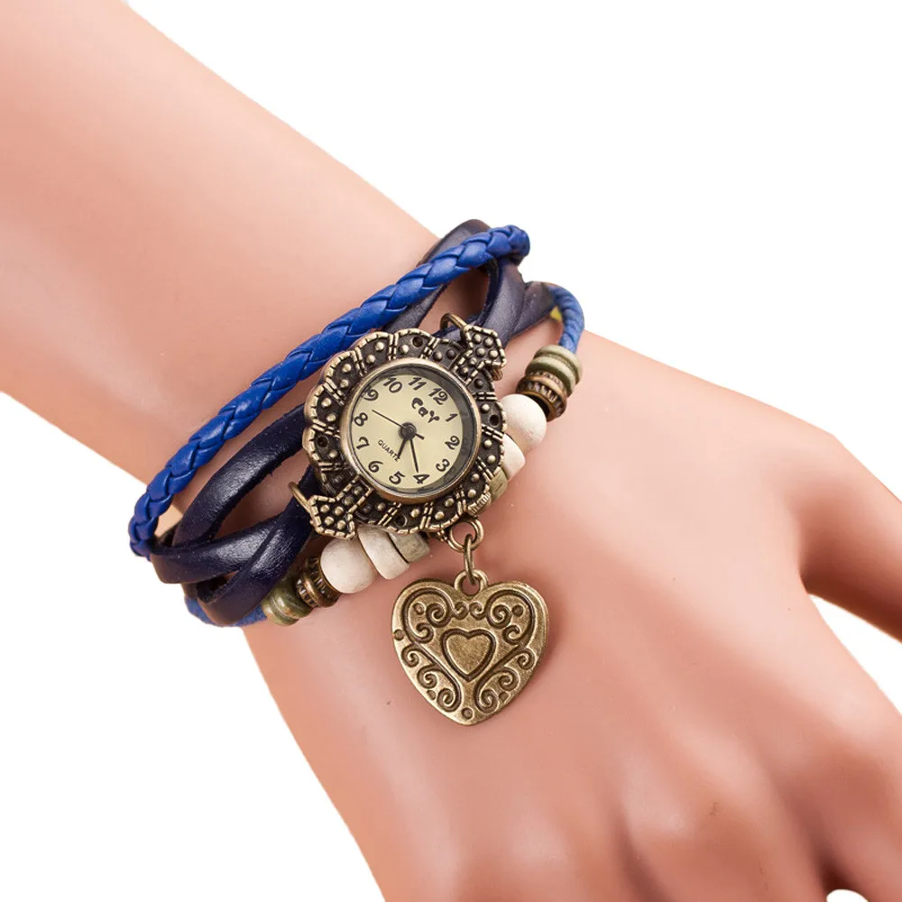 Модные Женские часы браслет из тонкой кожи кварцевые с намоткой новинка 2019
