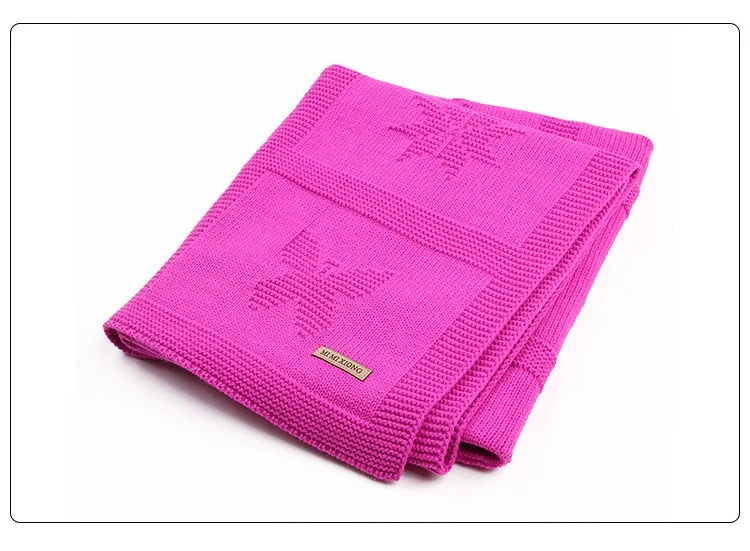 82W276 Dark Pink Одежда для новорожденных; детское одеяло; вязаное акриловое Летнее Детское одеяло; Пеленальное Одеяло для коляски; одежда для малышей; детское одеяло - Цвет: 82W276 Dark Pink