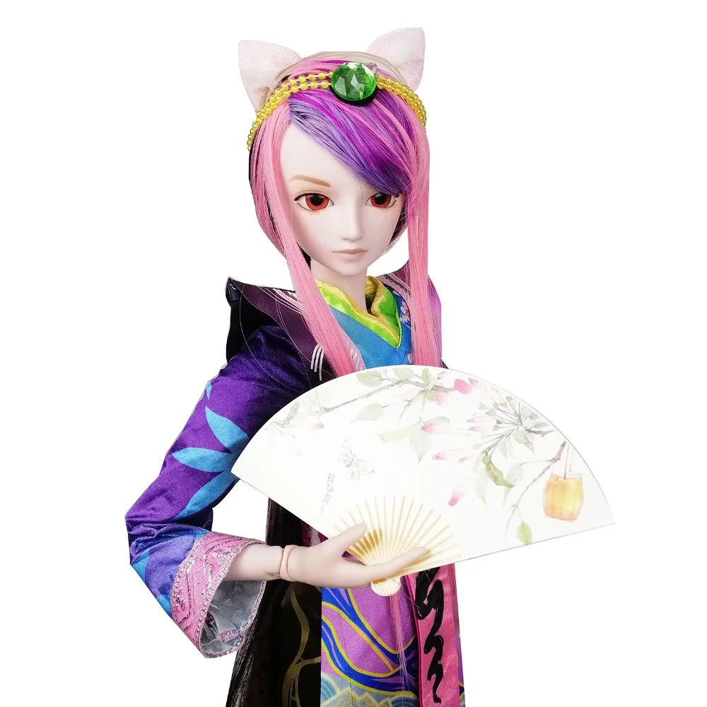 EVA BJD 2" полный набор+ 1/3 BJD кукла 60 см 19 шарнирных кукол лиса игрушка торт режим мужская кукла+ полные аксессуары парик Одежда 001-117