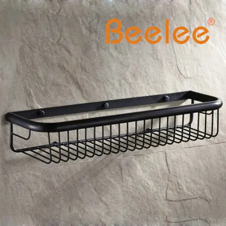 Beelee Modern Wall Mount Solod Brass Shower Basket and Storage Caddy Soap Wire Holder Oil Rubbed Bronze Finish | Обустройство дома