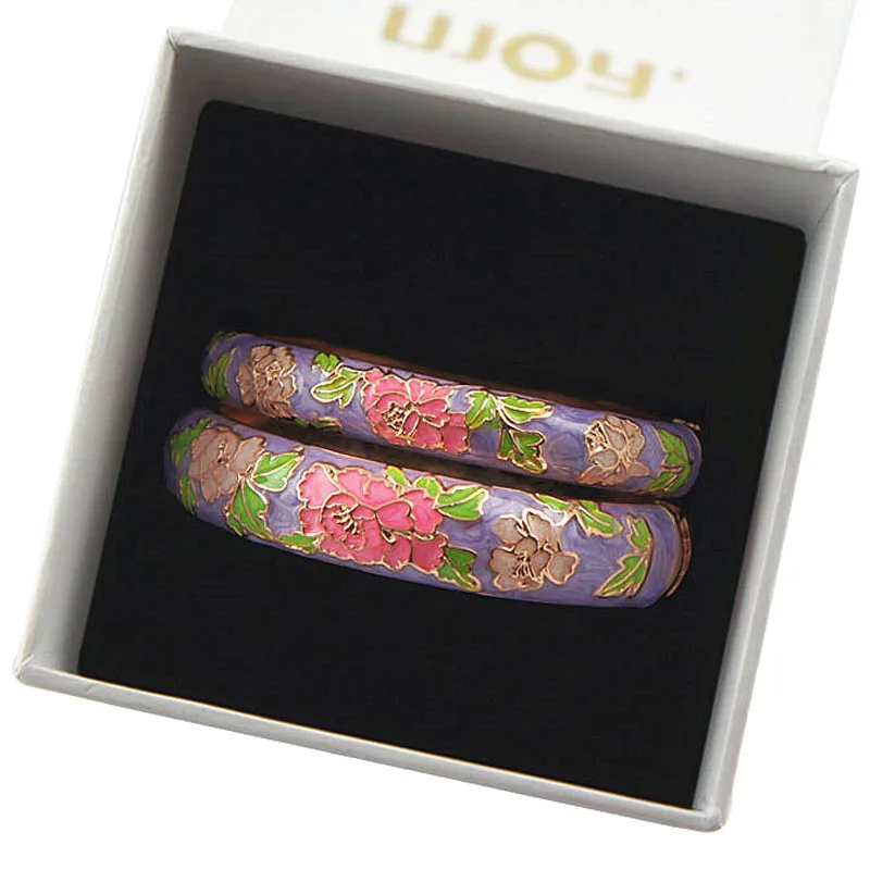 

Women Jewelry Classic Flower Cloisonne Bracelet Sets Beautiful Bangles Mother And Daughter With Jewelry Chic Style Accessories
