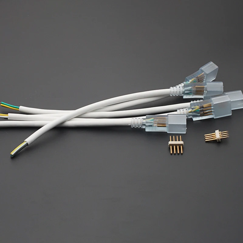 

100pcs LED5050 Four-wire-pin front Wiring Output wire RGB Lamp Colorful Plug Lamp Connector Accessories