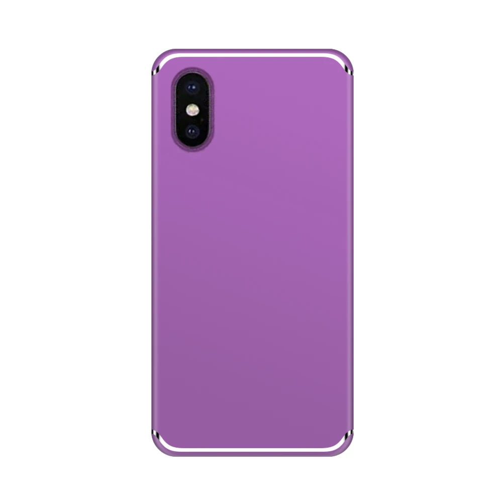 Для iphone x Чехол Жесткий PC матовый чехол для телефона s для iphone xs Max чехол прозрачная однотонная цветная крышка оболочка для iphone xr чехол - Цвет: F