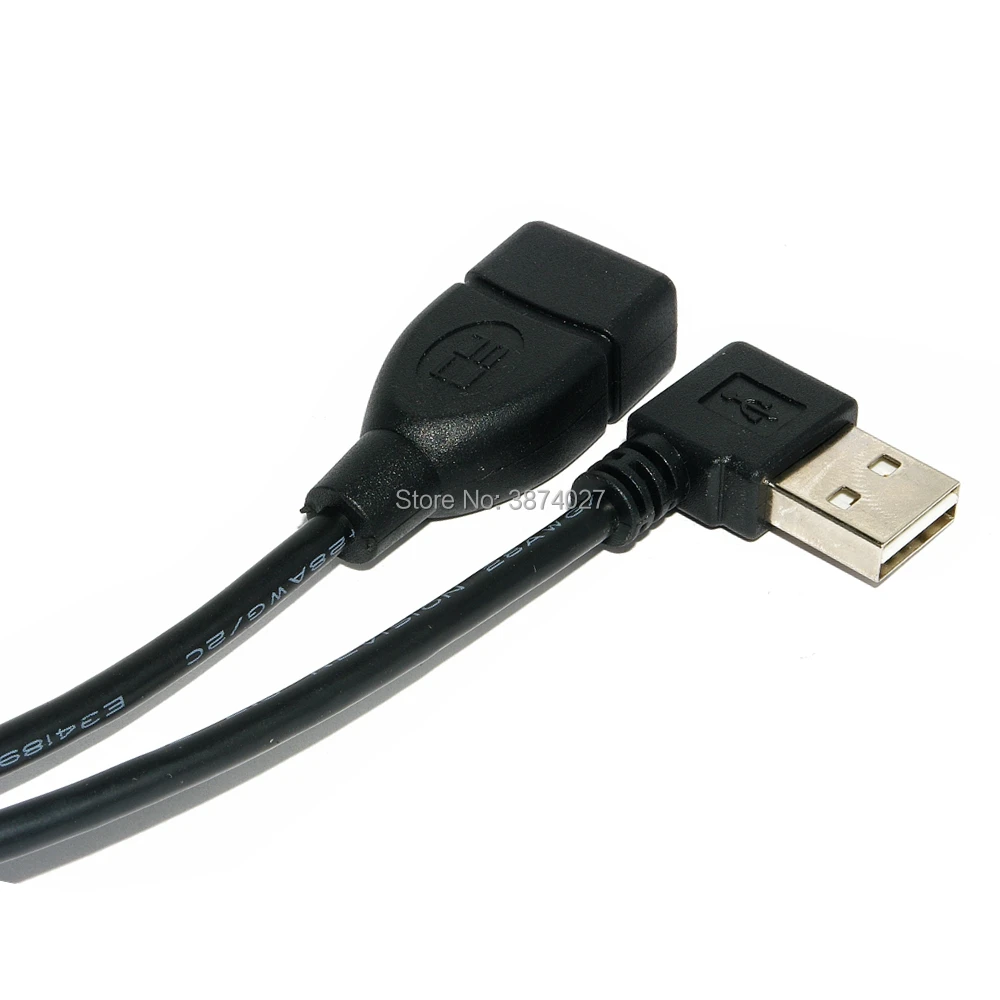 Высококачественный Реверсивный дизайн 100 см/1 м USB 2 0 Левый и правый угловой 90