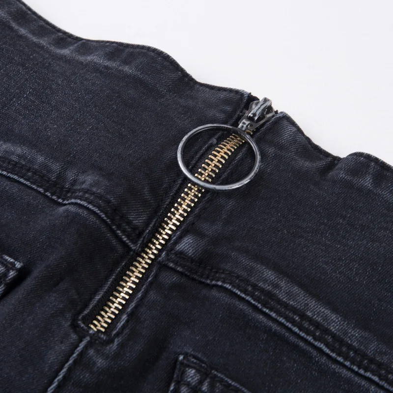 New Women Gothic Sexy Jeans Fashion Streetwear Hight Waist Punk Long Skinny Pants