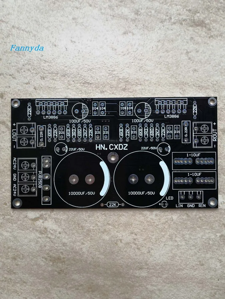 LM3886 двухканальный 2,0 HIFI усилитель платы печатной платы выходная мощность максимум 68 Вт+ 68 Вт только PCB без деталей