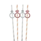 Chicinlife 10 шт. алмазные бумажные соломинки, свадебные украшения, декор стола, реквизит для фотографии, девичник, вечерние товары для душа невесты