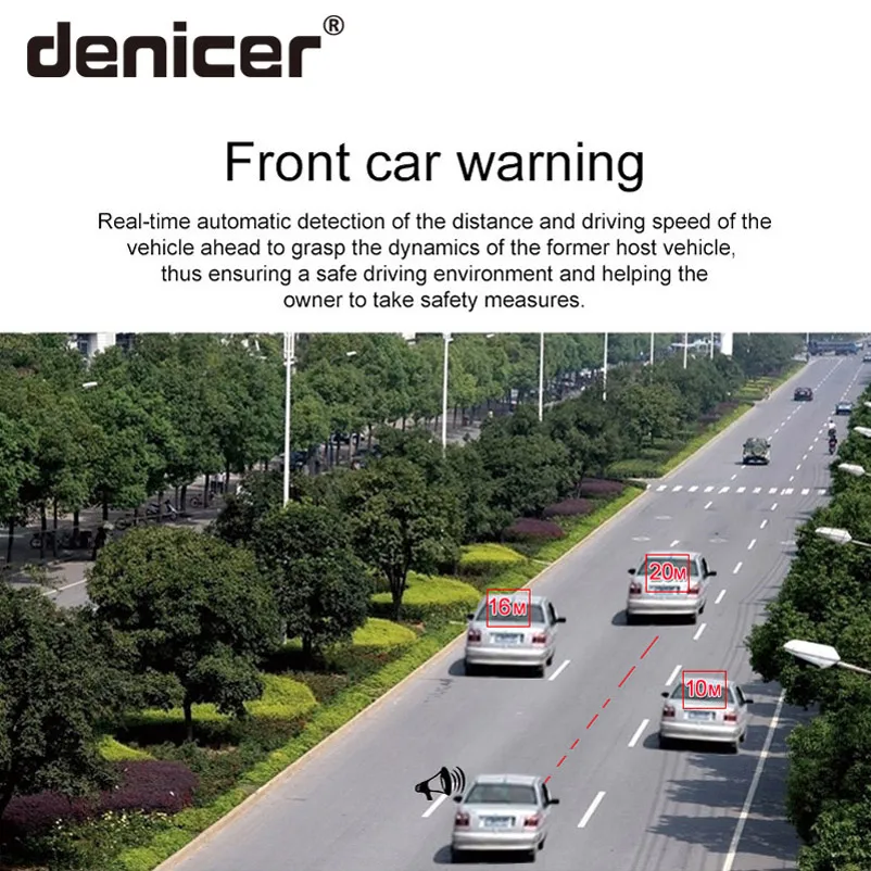 Denicer Dash Camera 5 0 ''автомобильное Cvr зеркало двойной объектив камера заднего вида