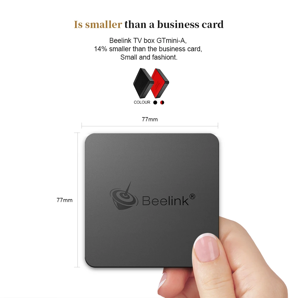 ТВ-приставка Beelink GT mini A Amlogic S905X2 Android 8,1 4G DDR4 32G BT 2,4G 5G 4K HD Двухдиапазонная WiFi HDMI телеприставка Голосовое управление