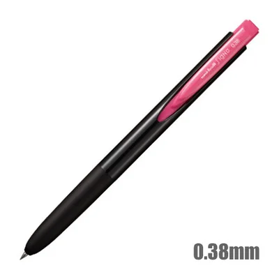 black with pink 1 шт одношариковая ручка Signo RT1 UMN-155 0,5 мм/0,38 мм гелевая ручка Япония 10 цветов на выбор - Цвет: black with pink