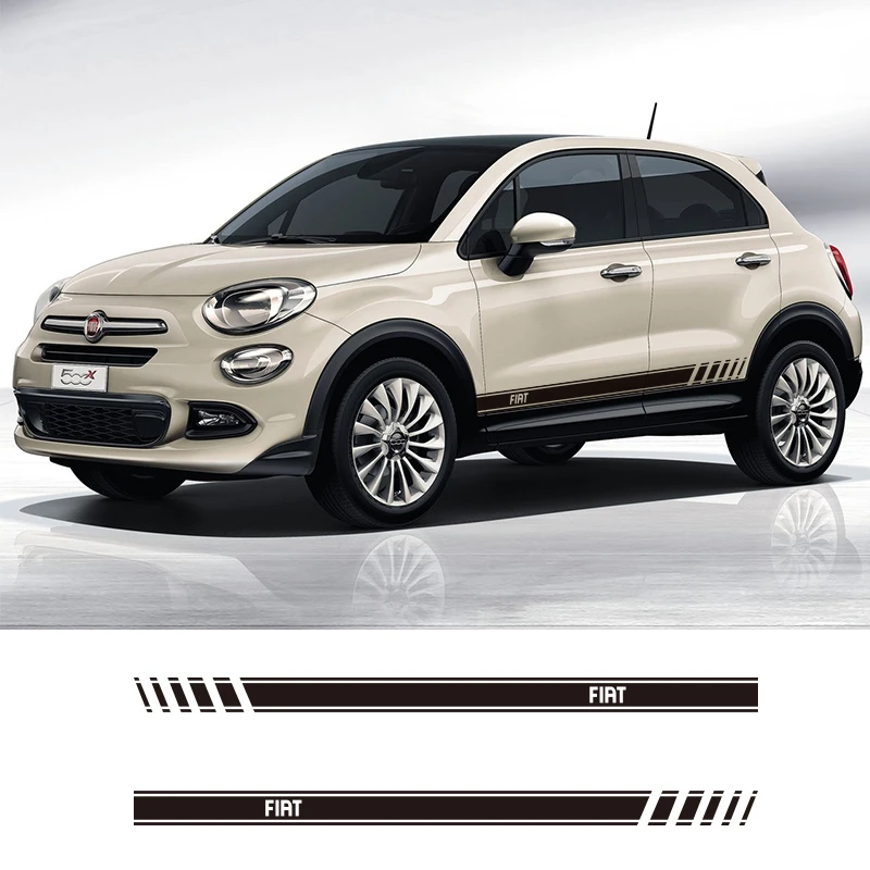 1 пара 2 стороны виниловый автомобильный Стайлинг боковая юбка наклейки в полоску