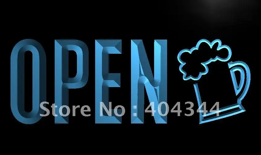 

LK837- OPEN Beer Mug Cup Pub Brew Home LED Neon Light Sign home decor crafts