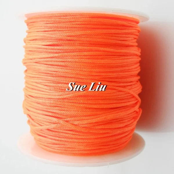 Neon Tangerine F172 1,5 мм 37-Цвет украшения в виде китайского узелка Бисер нейлоновый шнур NCN15-50yds/катушка - Цвет: Neon Tangerine F172