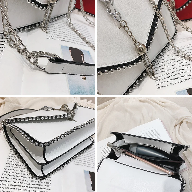 

JIEROTYX Designer Luxury Handbags Women Bags Diamond Pendant Chain Lady Shoulder Bag Leather Stylish Classic Shoulder Bag Women