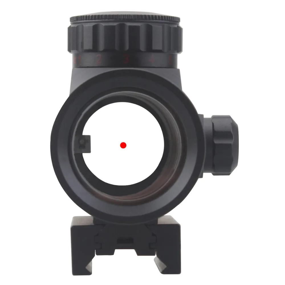 Прицел коллиматорный VictOptics 1x35 для охоты красная точка с направляющей Вивера 21 мм