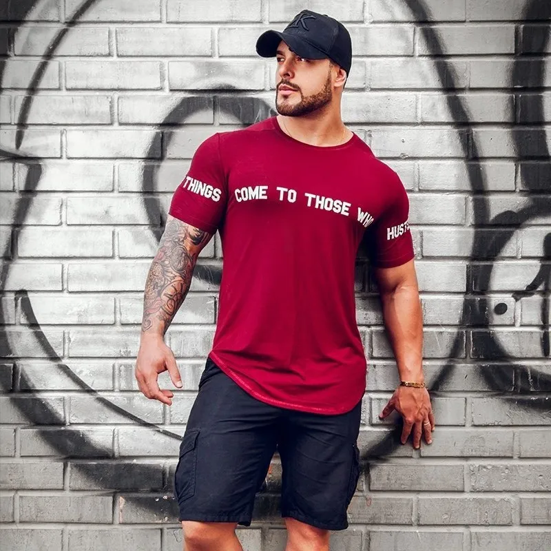 2019 verano novedad culturismo фитнес hombres Camiseta манга corta тренажерные залы mallas musculosas marca fitness cam |