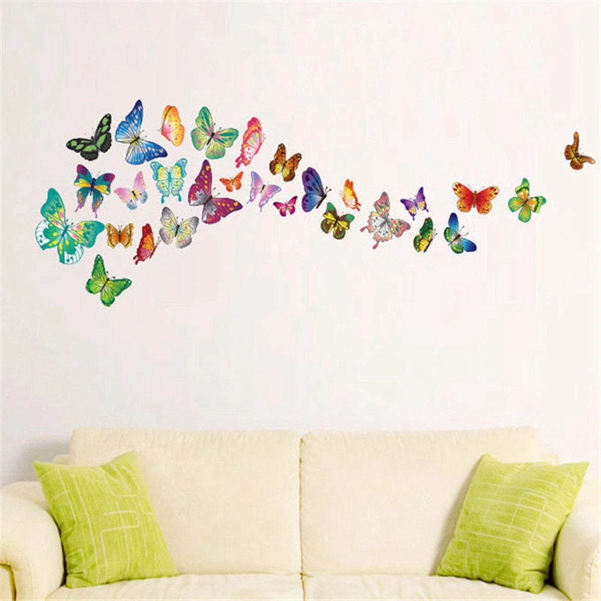 80 шт. декоративные виниловые наклейки на стену в виде бабочек | Дом и сад