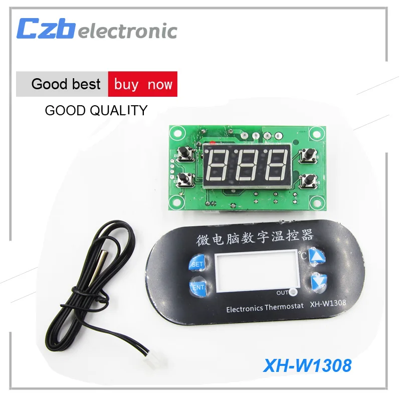 XH W1308 цифровой светодиодный терморегулятор сенсорный датчик температуры 50 120C DC 12