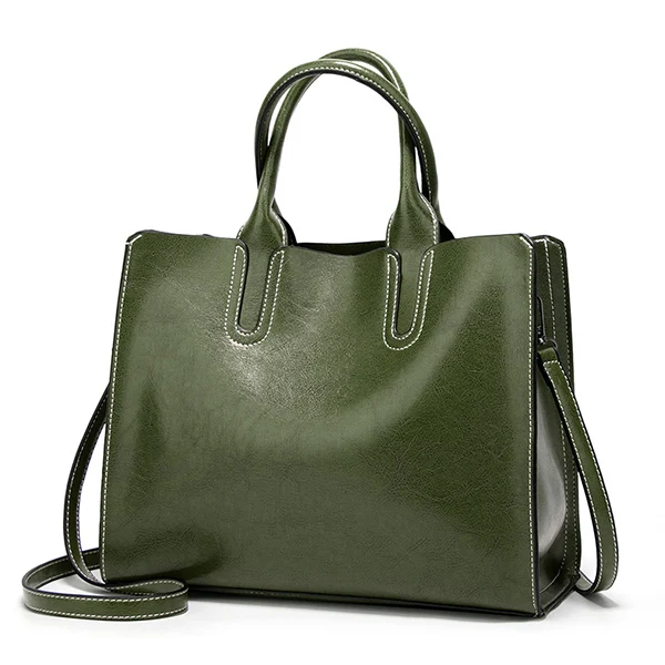 White green HJPHOEBAG роскошные кожаные сумки женские сумки Дамская большая сумка-тоут женская сумка на плечо из искусственной кожи женская сумка-мессенджер bolsa feminina YC001 - Цвет: White green
