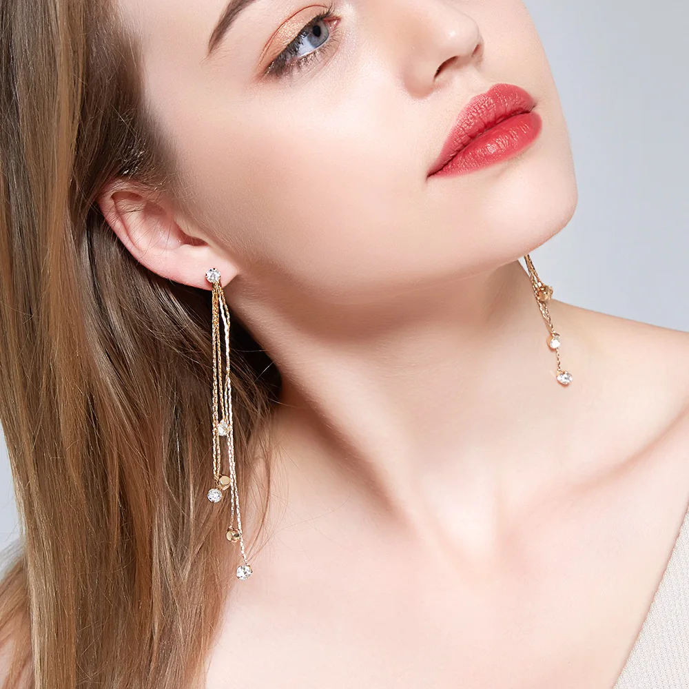 ZVZO Новая мода Brincos Bijoux посеребренные Висячие драгоценные камни горный хрусталь