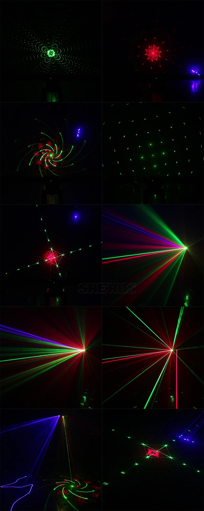 Четыре глаза красный зеленый синий секторный сканер гобо лазер DMX512 сценический эффект Освещение хорошо для DJ Дискотека вечерние свадебные украшения и бар