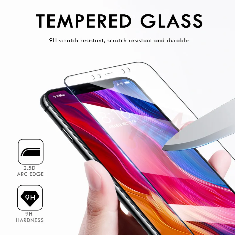 Закаленное стекло для Xiaomi Mi 9 SE 8 Lite Защита экрана 9T A2 A3 Pocophone F1 MAX 3 2 стекло|Защитные