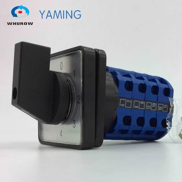 Поворотный выключатель YMW26 20/4 5 P Ui 380 В Ith 20A 4 полюсный позиционный 16 контактный