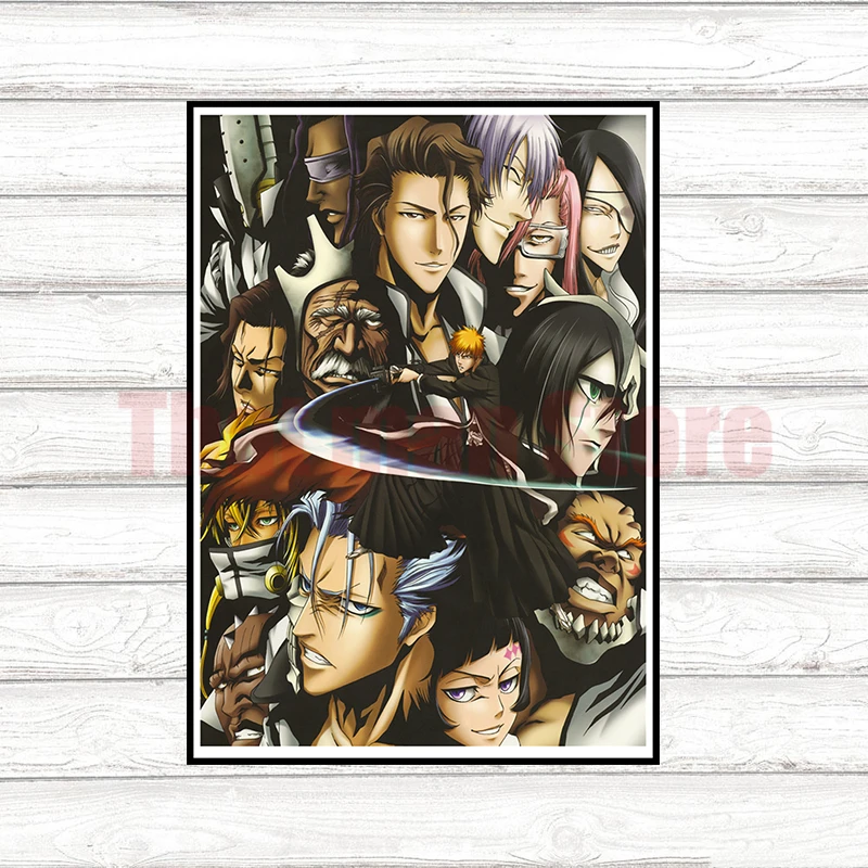 BLEACH плакаты мультфильм наклейки на стену белая мелованная бумага печатает Высокое разрешение гостиная спальня бар украшение дома арт бренд - Цвет: Фиолетовый