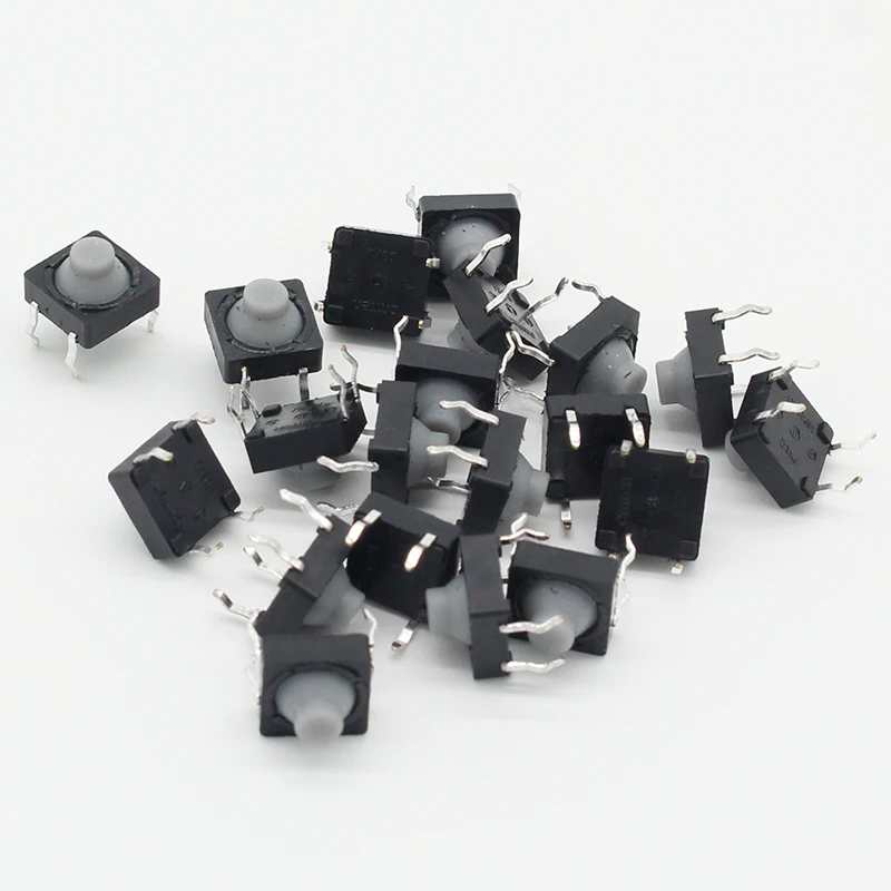 20 шт./лот 8x8x5 мм 4PIN G77 Проводящий силиконовый бесшумный тактовый кнопочный микро