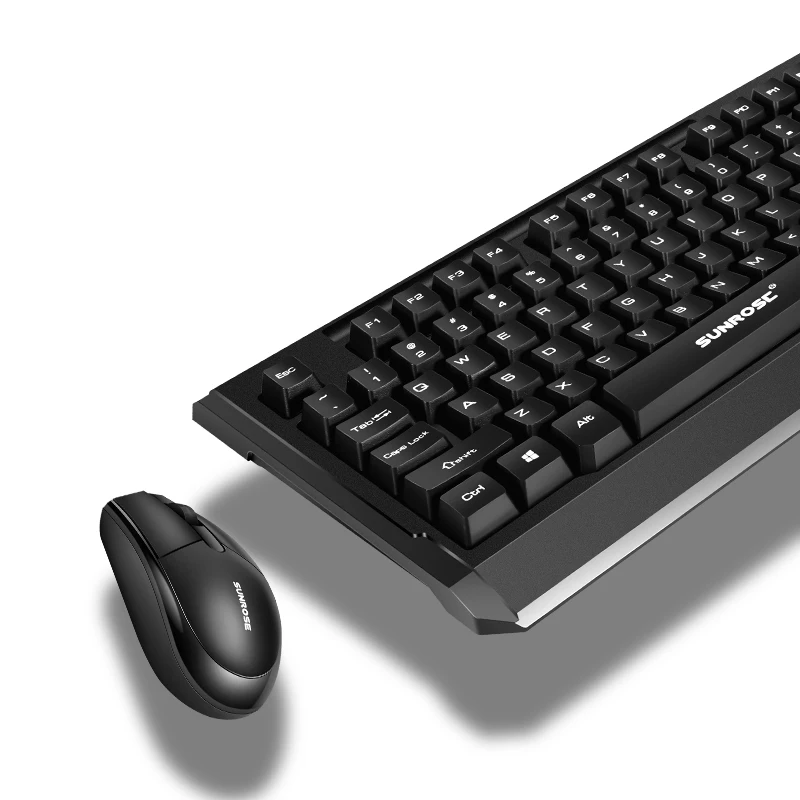 SUNROSE T27S защита от брызг USB Проводная клавиатура 104 клавиш+ мышь набор для домашнего офиса компьютерная игровая клавиатура и мышь комбо для Ga