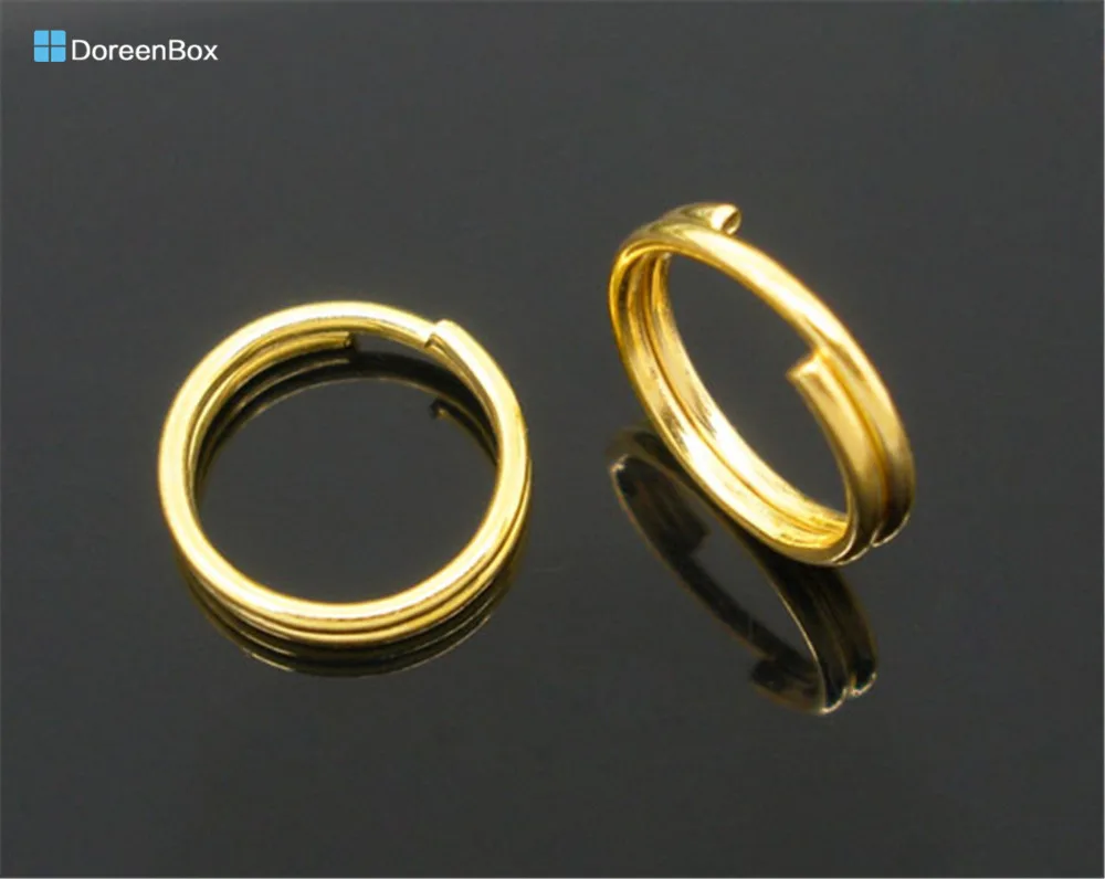 

400 PCs Doreen Box Lovely Gold color Double Loop Split Open Jump Rings 8mm (B05177)