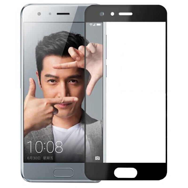black Защитная пленка для huawei Honor 9 lite hono9 экран закаленное стекло на huawei hono 9 9 свет 9 H полная защита пленка - Цвет: black
