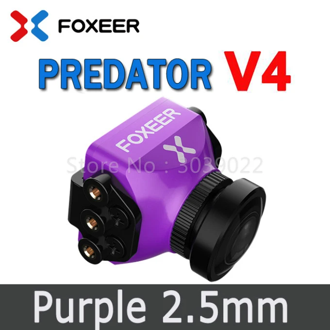 Purple 2.5mm PAL Foxeer Predator V4 FPV камера гоночный Дрон мини-камера 16:9/4:3 PAL/NTSC переключаемый Супер WDR, osd 4 мс задержка Upgarded PredatorV3 - Цвет: Purple 2.5mm PAL